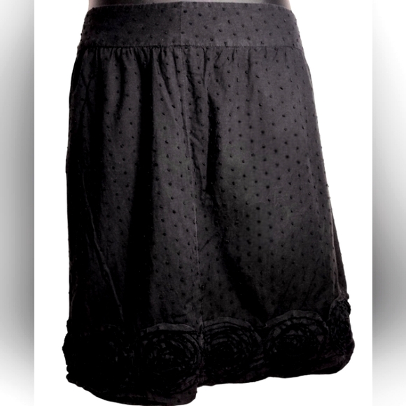 TORRID | Vintage 100% Cotton Black Knee Length A-line Skirt | Size 18 - Picture 2 of 7